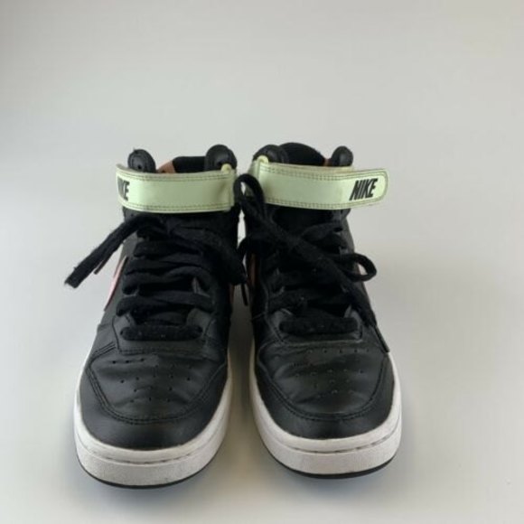 Nike Court Borough Mid 2 Basketball Youth Size 4.5 Black Pink Yellow CD7782-002 - Picture 6 of 10